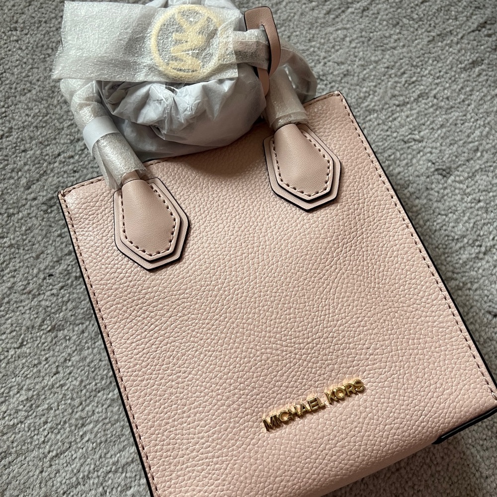 Michael Kors Mercer Extra-Small Pebbled Leather Crossbody Bag